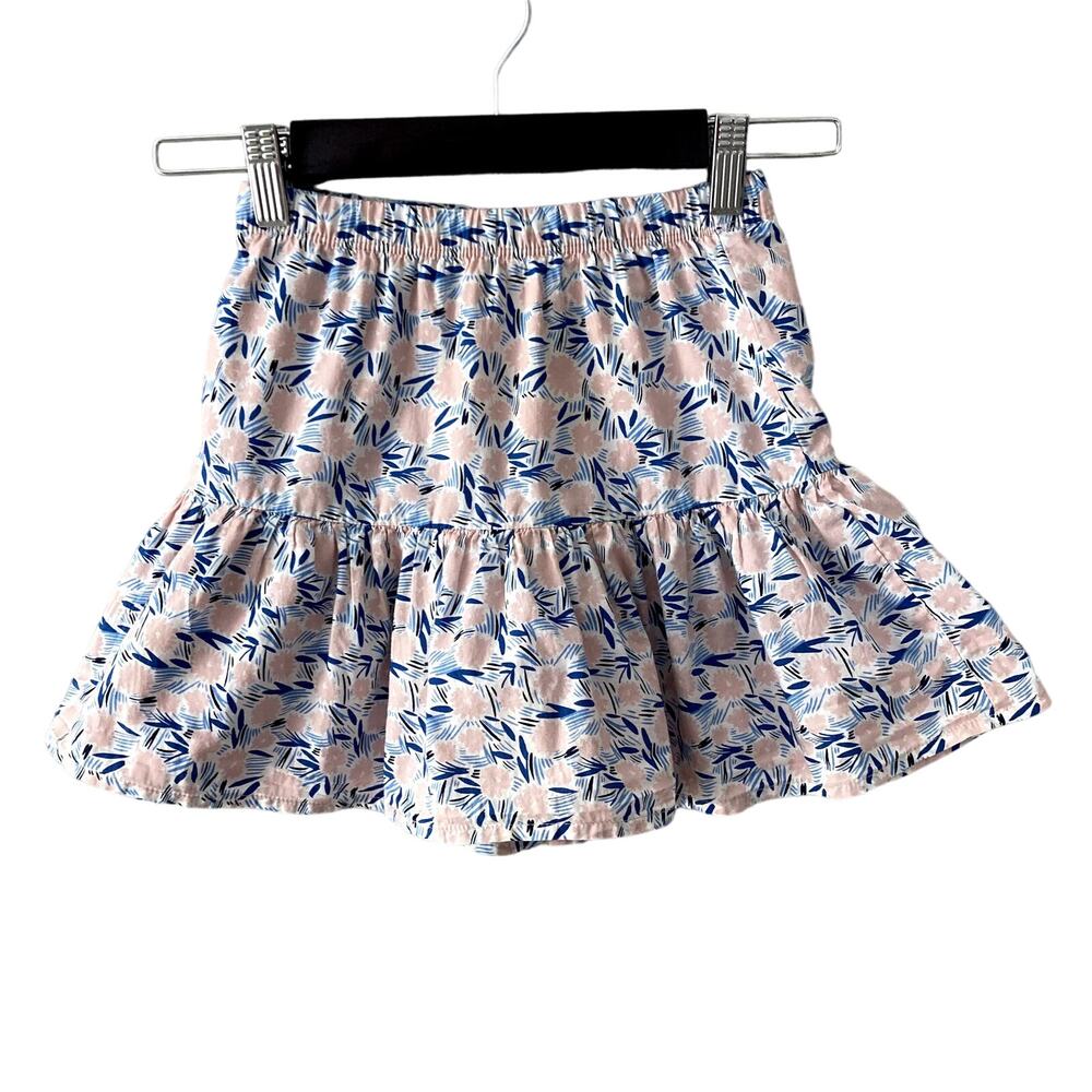 Gymboree Tiered Floral Skirt - Blue Pink White - 5/6